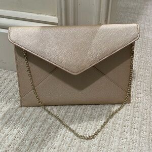 Quince champagne color fold over bag
